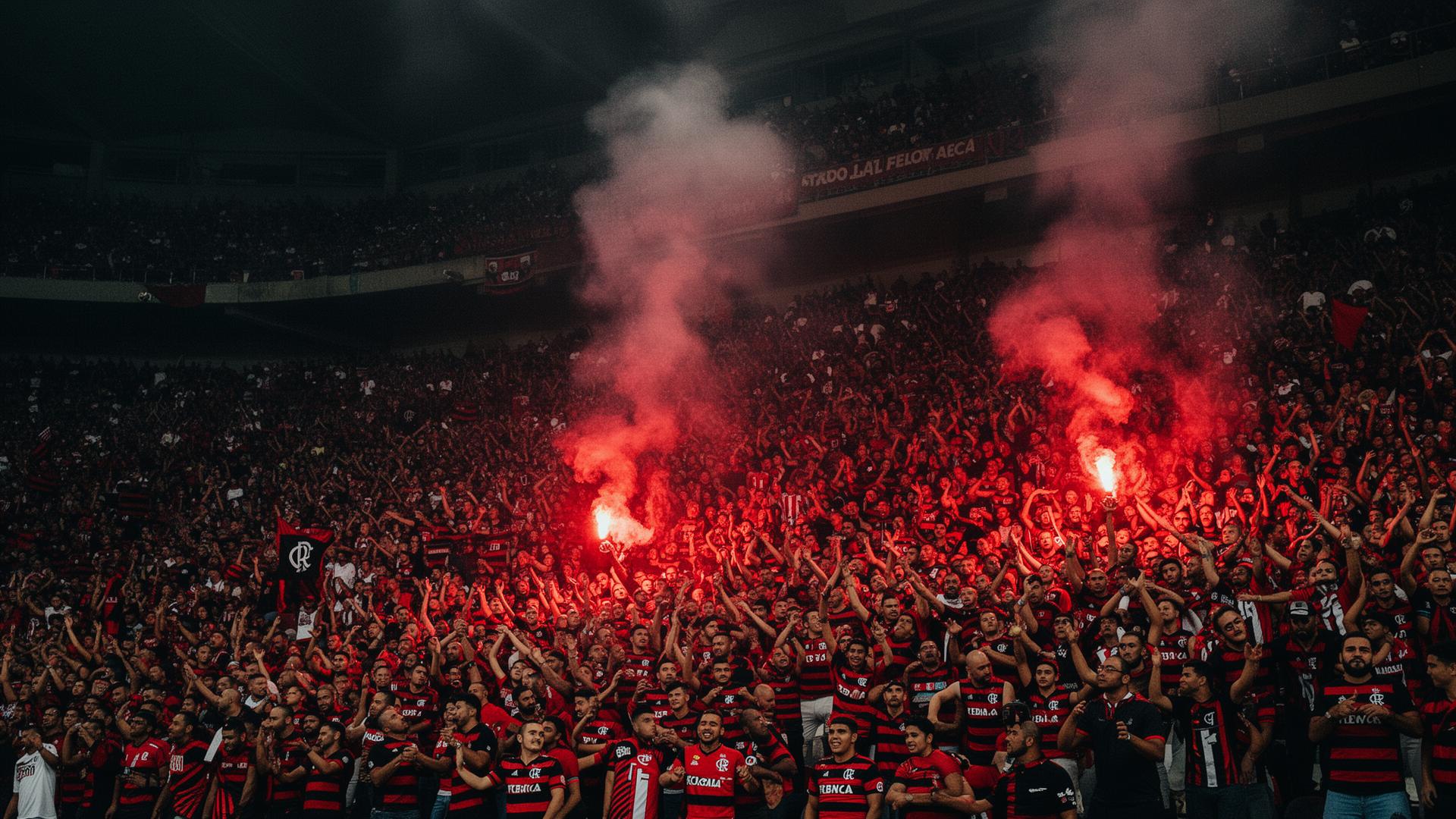 Torcida do Flamengo no estádio